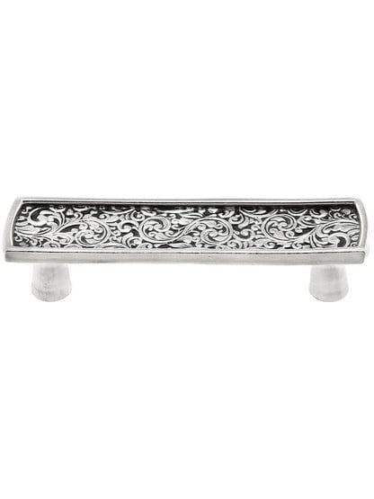 Saddleworth Drawer Pull - 3 inch Center to Center in Brite Nickel.
